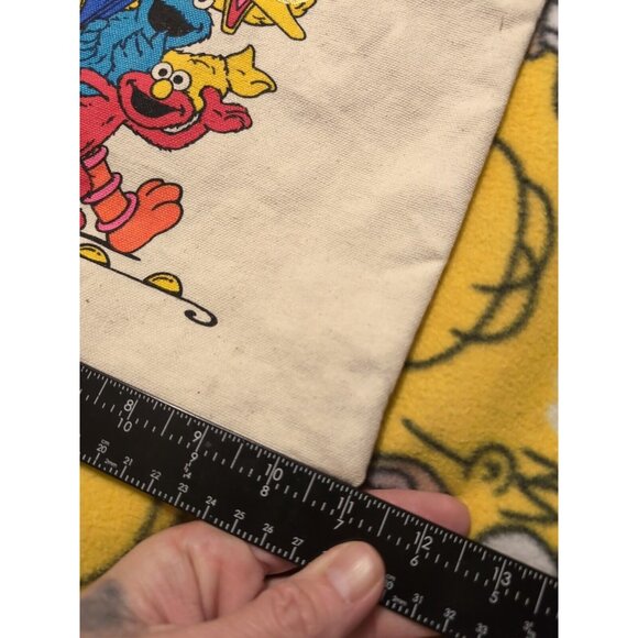 VTG 80-90s Sesame Street Live Canvas Bag: Big Bird, Cookie Monster, Elmo - Picture 5 of 7